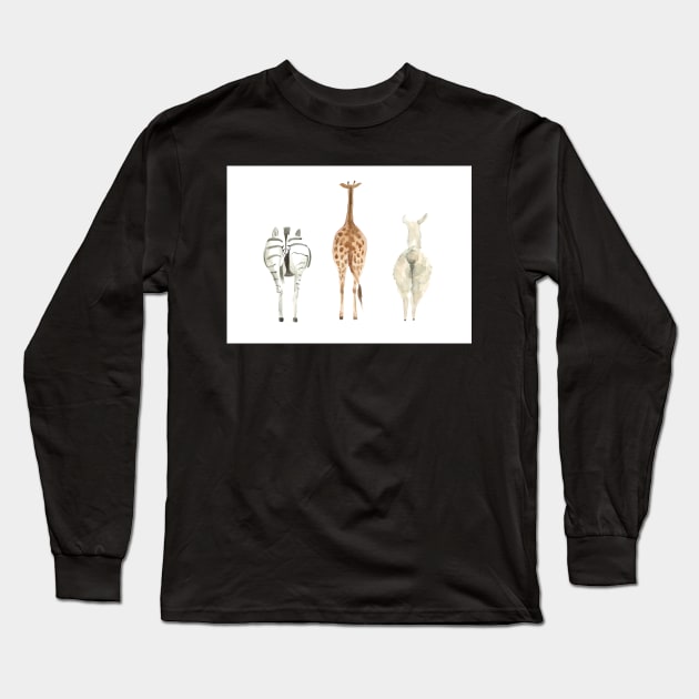 Cute animal butts Long Sleeve T-Shirt by troman479